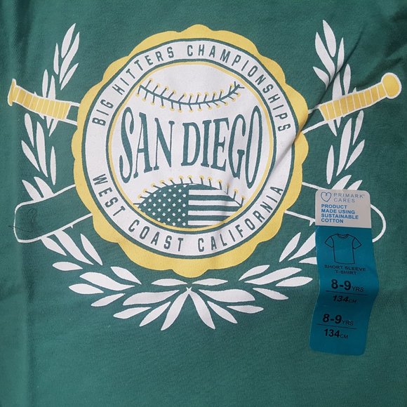 PRIMARK T-SHIRT BASEBALL LOGO SIZES 7--9YRS - Picture 3 of 4